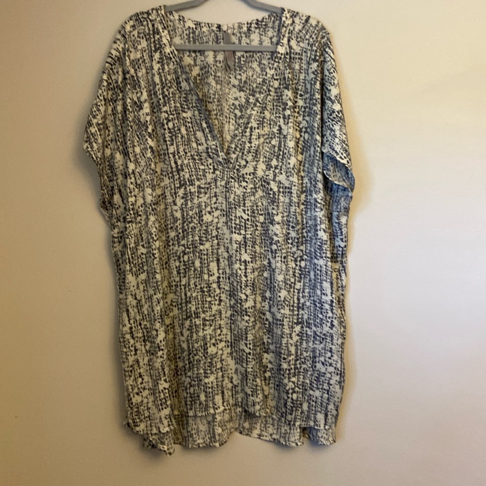 ⭐️Melissa McCarthy Seven7 Womens Printed Hi-Lo Hem Shirt Top Plus Size 3X